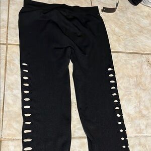 Black Cut-Out Leggings